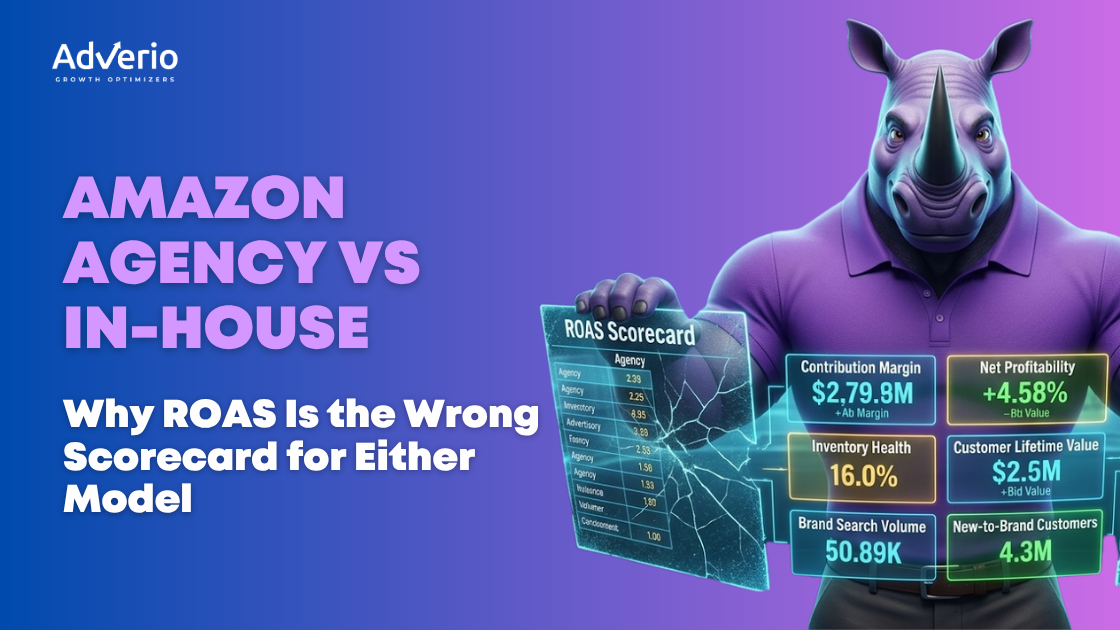 > Amazon agency vs in-house comparison showing why ROAS is the wrong scorecard for either model