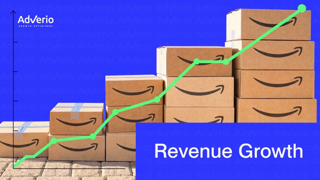 Amazon Product Page Conversion Rate: Fix the Real Bottleneck Killing Your Margin 22 Stacks of Amazon boxes increasing in height, illustrating strong revenue growth with a green upward trend line.