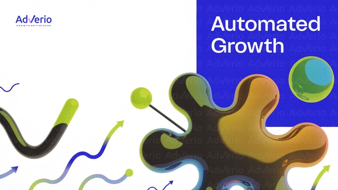 Unlock Profit with Amazon Search Term Report Strategy 23 AdVerio logo and 'Automated Growth' text with abstract 3D shapes representing data and growth.