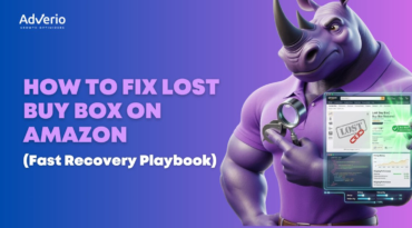 How to fix lost Buy Box on Amazon fast recovery playbook dashboard and analytics illustration