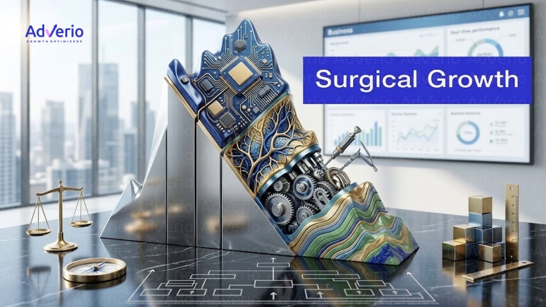 When to Use Amazon DSP (And When Not To) 20 A complex sculpture blends technology, nature, and mechanics, illustrating Surgical Growth on a desk with business tools.