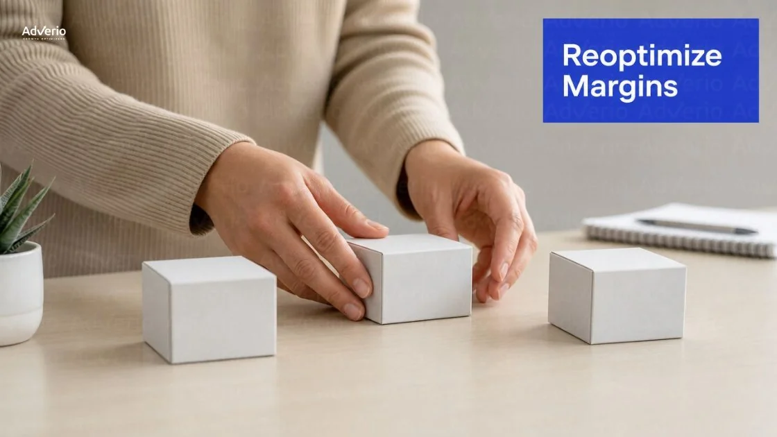 Amazon FBA Fee Impact 2026: The SKU Triage Framework for Catalog Profit Recovery 18 Hands carefully placing small white boxes on a desk, with